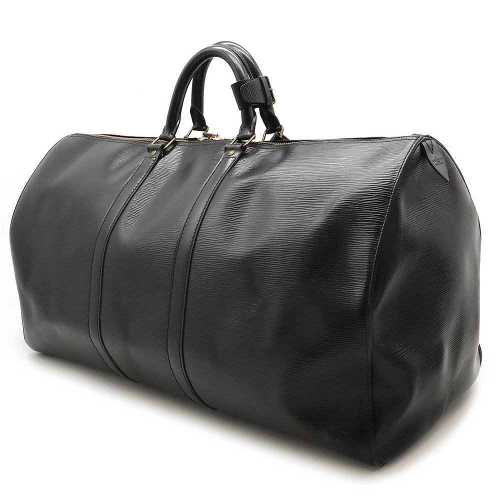 Louis Vuitton Epi Leather Bag Boston Noir Travel Keepall Black